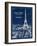 Blueprint Eiffel Tower-Sue Schlabach-Framed Art Print