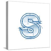 Blueprint Font Sketch - Letter S - Marker Drawing--Vladimir--Stretched Canvas