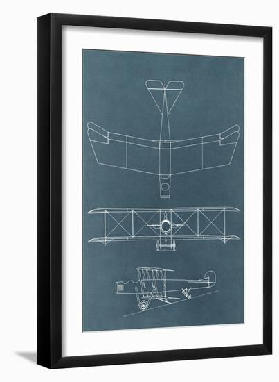 Blueprint for Early Biplane-null-Framed Art Print