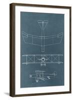 Blueprint for Early Biplane-null-Framed Art Print