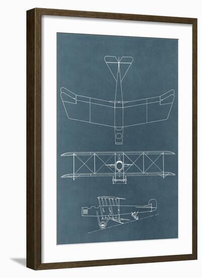 Blueprint for Early Biplane-null-Framed Art Print