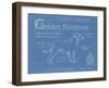 Blueprint Golden Retriever-Ethan Harper-Framed Art Print