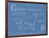 Blueprint Golden Retriever-Ethan Harper-Framed Art Print