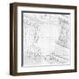 Blueprint - Hand Draw Sketch Ionic Architectural Order Based "The Five Orders of Architecture"--Vladimir--Framed Art Print