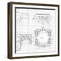 Blueprint - Hand Draw Sketch Ionic Architectural Order Based "The Five Orders of Architecture"--Vladimir--Framed Art Print