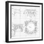 Blueprint - Hand Draw Sketch Ionic Architectural Order Based "The Five Orders of Architecture"--Vladimir--Framed Art Print