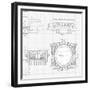 Blueprint - Hand Draw Sketch Ionic Architectural Order Based "The Five Orders of Architecture"--Vladimir--Framed Premium Giclee Print