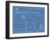 Blueprint Labrador Retriever-Ethan Harper-Framed Art Print