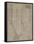 Blueprint Map New York Taupe-Sue Schlabach-Framed Stretched Canvas