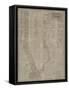 Blueprint Map New York Taupe-Sue Schlabach-Framed Stretched Canvas