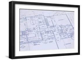 Blueprint of a House-carlosphotos-Framed Art Print