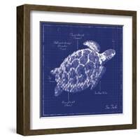 Blueprint Sea Turtle-Piper Ballantyne-Framed Art Print