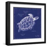 Blueprint Sea Turtle-Piper Ballantyne-Framed Art Print