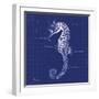 Blueprint Seahorse-Piper Ballantyne-Framed Art Print
