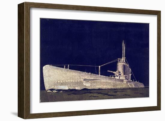 Blueprint Submarine II-PI Studio-Framed Premium Giclee Print