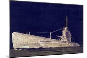 Blueprint Submarine II-PI Studio-Mounted Premium Giclee Print