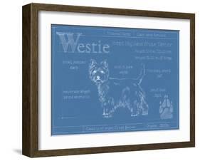 Blueprint Westie-Ethan Harper-Framed Art Print