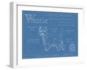 Blueprint Westie-Ethan Harper-Framed Art Print