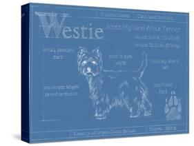 Blueprint Westie-Ethan Harper-Stretched Canvas