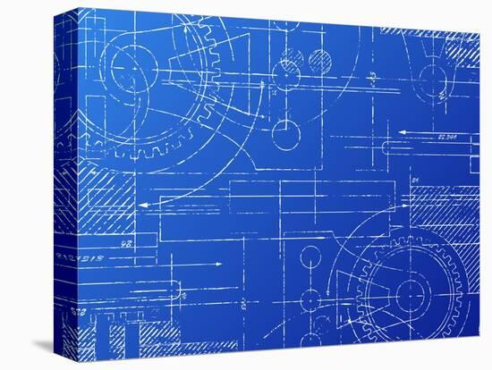 Blueprint-Eyematrix-Stretched Canvas