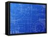 Blueprint-Eyematrix-Framed Stretched Canvas