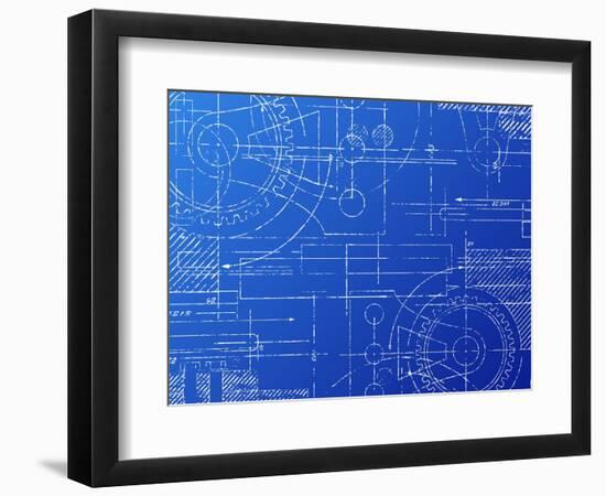 Blueprint-Eyematrix-Framed Art Print