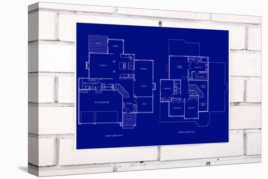 Blueprint-tomloel-Stretched Canvas