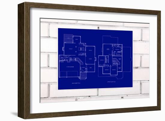 Blueprint-tomloel-Framed Art Print