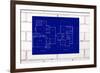 Blueprint-tomloel-Framed Art Print