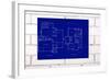 Blueprint-tomloel-Framed Art Print