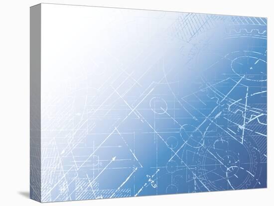 Blueprint-Eyematrix-Stretched Canvas