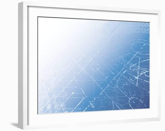 Blueprint-Eyematrix-Framed Art Print