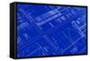 Blueprint-taylorjackson-Framed Stretched Canvas