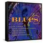 Blues Around the Clock-null-Framed Stretched Canvas