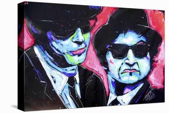 Blues Bros 001-Rock Demarco-Stretched Canvas