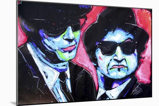 Blues Bros 001-Rock Demarco-Mounted Giclee Print