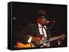 Blues Singer and Guitarist John Lee Hooker Performing-null-Framed Stretched Canvas