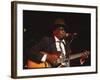 Blues Singer and Guitarist John Lee Hooker Performing-null-Framed Premium Photographic Print