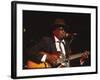 Blues Singer and Guitarist John Lee Hooker Performing-null-Framed Premium Photographic Print