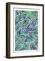 Blues-TropicalLeaves-Artprint-Cat Coquillette-Framed Art Print