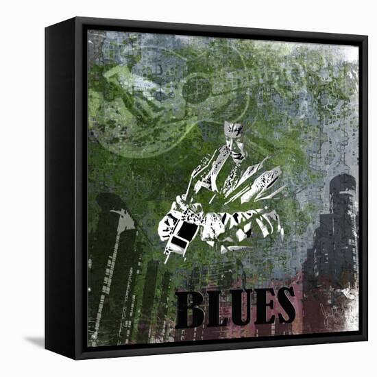 Blues-Jean-François Dupuis-Framed Stretched Canvas