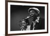 Bluesman Muddy Waters (1915-1983) on Stage in 1982-null-Framed Photo