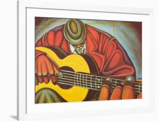 Bluez Man II-Cbabi Bayoc-Framed Art Print