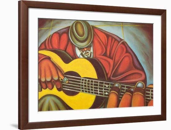 Bluez Man II-Cbabi Bayoc-Framed Art Print