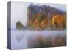 Bluff at sunrise on New River, Giles County, Virginia, USA-Charles Gurche-Stretched Canvas