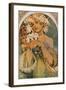 Blume, 1897-Alphonse Mucha-Framed Giclee Print