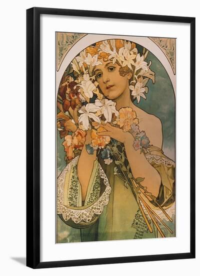 Blume, 1897-Alphonse Mucha-Framed Giclee Print