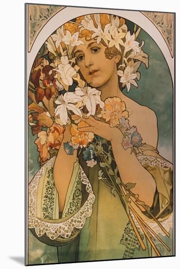 Blume, 1897-Alphonse Mucha-Mounted Giclee Print