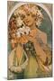 Blume, 1897-Alphonse Mucha-Mounted Giclee Print