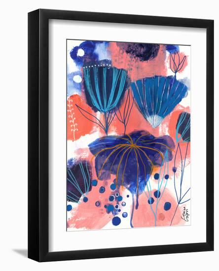 Blumen Blues-Corina Capri-Framed Art Print